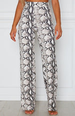 Nostalgia Pants Beige Snake Print