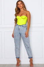 Show Up Bustier Neon Yellow