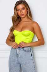 Show Up Bustier Neon Yellow