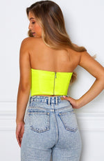 Show Up Bustier Neon Yellow