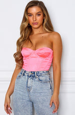 Show Up Bustier Neon Pink