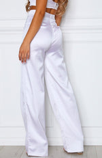 Less Talk Pants White