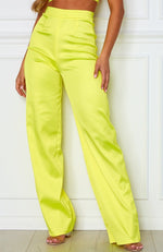 Less Talk Pants Neon Yellow