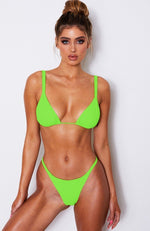 Santa Monica Bikini Top Neon Green