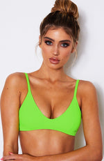 L'Escala Bikini Top Neon Green