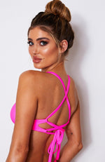 Isla Bikini Top Neon Pink