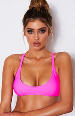 Isla Bikini Top Neon Pink