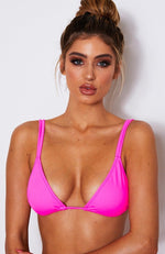 Santa Monica Bikini Top Neon Pink