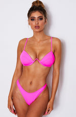 Catalina Bikini Top Neon Pink