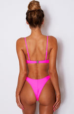 Catalina Bikini Top Neon Pink