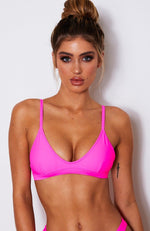 L'Escala Bikini Top Neon Pink