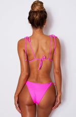 Pasadena Bikini Top Neon Pink Rib