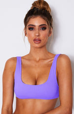 Palm Springs Bikini Top Violet Rib