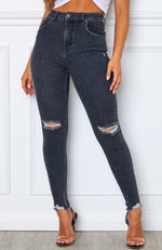 Toxic Skinny Jeans Acid Black