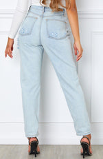 Piece Of Me Boyfriend Jeans Light Blue