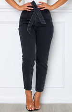 Gimme More Tie Jeans Vintage Black