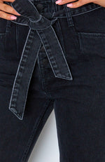 Gimme More Tie Jeans Vintage Black