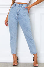 Drive Me Crazy Cropped Jeans Mid Blue