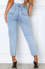 Drive Me Crazy Cropped Jeans Mid Blue