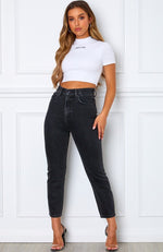 Drive Me Crazy Cropped Jeans Vintage Black