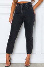 Drive Me Crazy Cropped Jeans Vintage Black