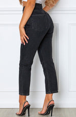 Drive Me Crazy Cropped Jeans Vintage Black