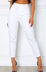 Drive Me Crazy Cropped Jeans White