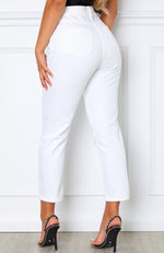 Drive Me Crazy Cropped Jeans White