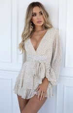 Golden Hour Playsuit Beige Speckle