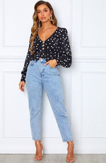 Island Oasis Crop Black Polka