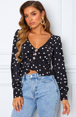 Island Oasis Crop Black Polka