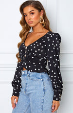 Island Oasis Crop Black Polka