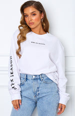 Double Take Long Sleeve Tee White