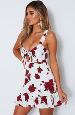 Feelin' Fine Dress Scarlet Rose White