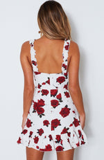 Feelin' Fine Dress Scarlet Rose White