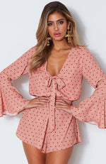 Dream Of Me Playsuit Spot On Peach