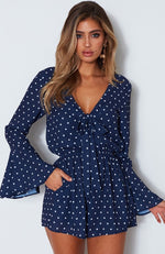 Dream Of Me Playsuit Spot On Navy