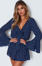 Dream Of Me Playsuit Spot On Navy