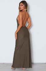 Take Me Back Maxi Dress Khaki