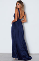 Time Is Up Maxi Dress Navy