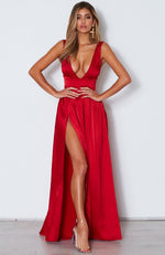 Time Is Up Maxi Dress Red