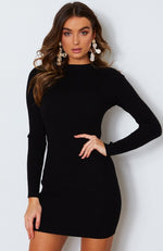 Lift Yourself Knit Dress Black