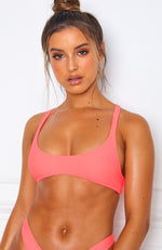 Isla Bikini Top Neon Peach