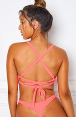 Isla Bikini Top Neon Peach