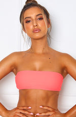 Kiki Bikini Top Neon Peach