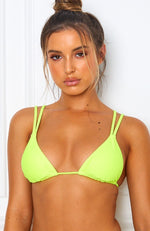 Santa Monica Bikini Top Neon Yellow