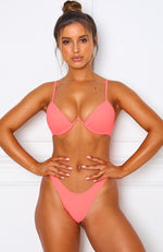 Catalina Bikini Top Neon Peach