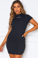 Heart Racing Mini Dress Black