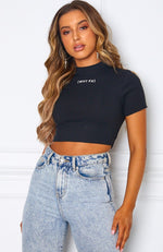 Down To Basics Crop Black