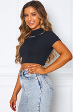 Down To Basics Crop Black